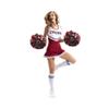 Hooshing 2PCS Black and Red Pom Poms Cheerleading with Baton Handle for Team Spirit Sports Dance Cheering view 3