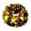 Hooshing 2PCS Gold and Black Pom Poms Cheerleading Metallic Cheer Pom Poms with Baton Handle for Sports Team Spirit Party Kids Adults view 1