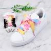 5Chaos Satin Ribbon Shoelaces, Silk Sheer Rainbow Shoe Laces for Women Kids Girls Men, Funny Custom Shoestring with Aglets 1Pair (55"(140CM), Pink Rainbow) view 2