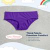 City Threads Girls Swim Bikini Bottom - UPF 50+ Sun Protection, Soft, Comfortable, Durable, Made in USA - Purple with Matching Stitch, 3T view 3