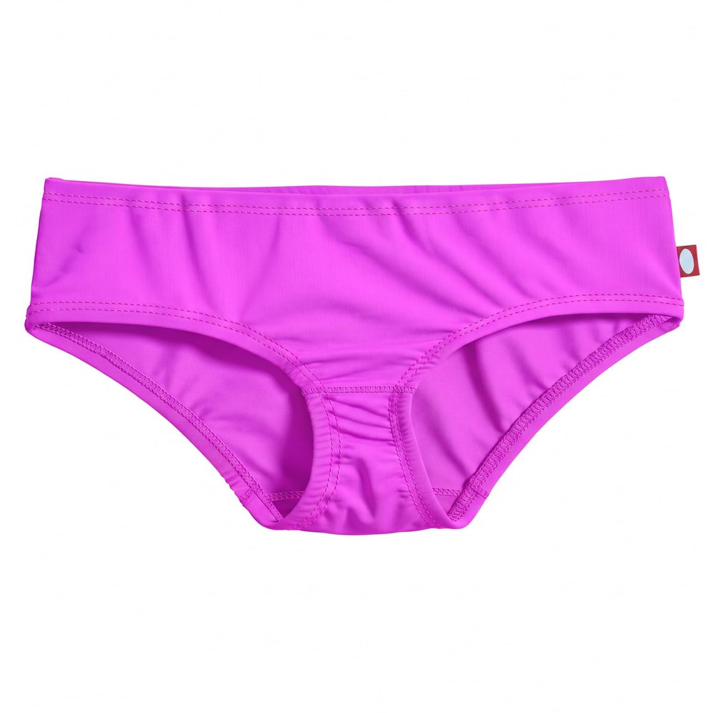 City Threads Girls Swim Bikini Bottom - UPF 50+ Sun Protection, Soft, Comfortable, Durable, Made in USA - Deep Purple with Matching Stitch, 3T
