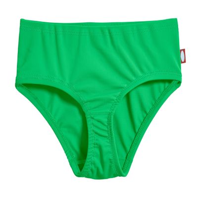 City Threads Girls Swim Brief Bottom UPF 50+ Rash Guard Bathing Suit Soft Comfortable Durable Made in USA, Elf Green, 14Y