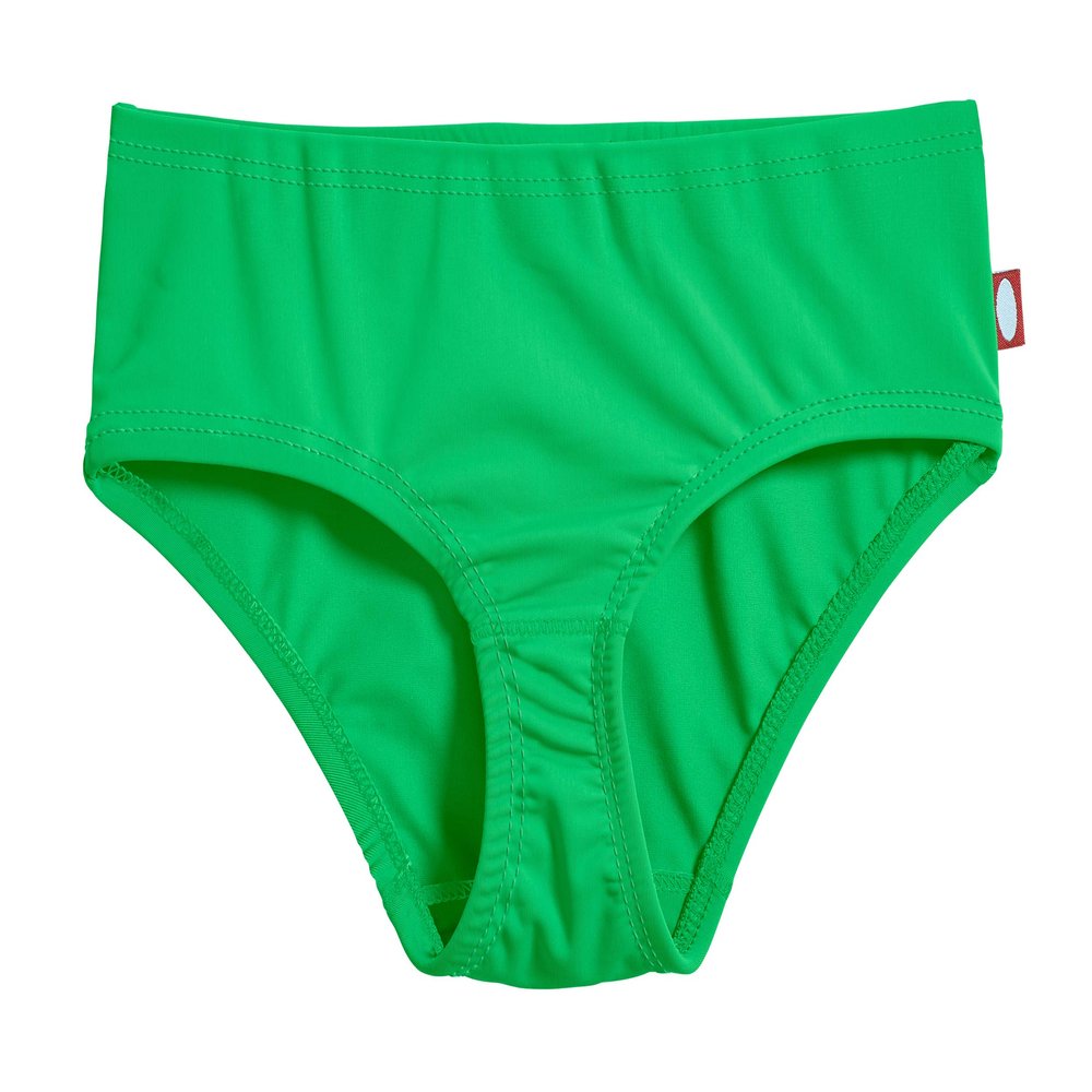City Threads Girls Swim Brief Bottom UPF 50+ Rash Guard Bathing Suit Soft Comfortable Durable Made in USA, Elf Green, 14Y