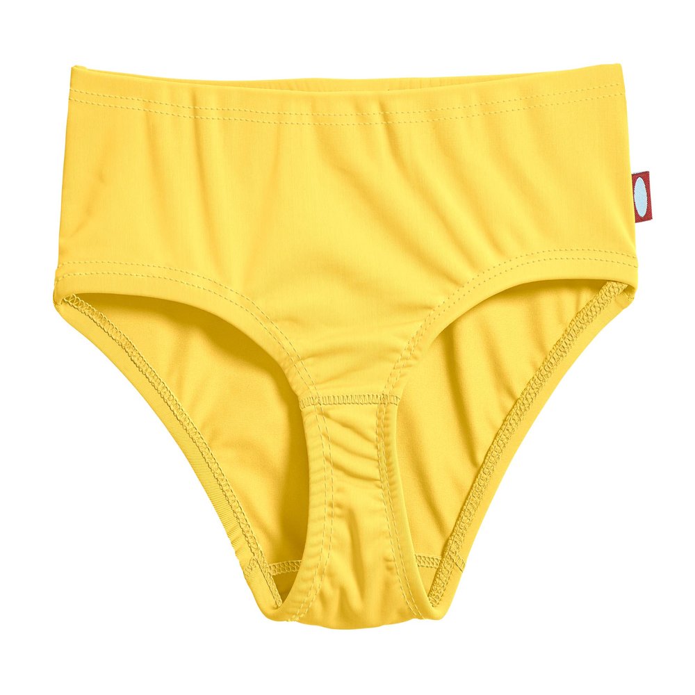 City Threads Girls Swim Brief Bottom UPF 50+ Rash Guard Bathing Suit Soft Comfortable Durable Made in USA, Yellow, 10Y
