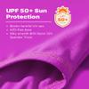 City Threads Girls Swim Bikini Bottom - UPF 50+ Sun Protection, Soft, Comfortable, Durable, Made in USA - Deep Purple with Matching Stitch, 5 view 2