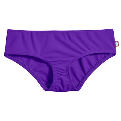 City Threads Girls Swim Bikini Bottom - UPF 50+ Sun Protection, Soft, Comfortable, Durable, Made in USA - Purple with Matching Stitch, 5