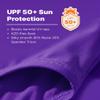 City Threads Girls Swim Bikini Bottom - UPF 50+ Sun Protection, Soft, Comfortable, Durable, Made in USA - Purple with Matching Stitch, 5 view 2