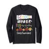 100 Days of School Patching Tiny Humans School Nurse Gift Long Sleeve T-Shirt view 1