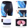 Womens Bike Shorts 4D Gel Pading Cycling Spinning Biker Bicycle Short with Pockets Wide Waistband Blue S view 2