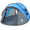 4 Person Easy Pop Up Tent, 9.5x6.6x52'',Waterproof Automatic Setup Tent, 2 Doors-Instant Family Tents for Camping, Hiking & Traveling, Blue view 1