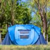 4 Person Easy Pop Up Tent, 9.5x6.6x52'',Waterproof Automatic Setup Tent, 2 Doors-Instant Family Tents for Camping, Hiking & Traveling, Blue view 3