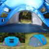 4 Person Easy Pop Up Tent, 9.5x6.6x52'',Waterproof Automatic Setup Tent, 2 Doors-Instant Family Tents for Camping, Hiking & Traveling, Blue view 4