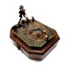 Antique Nautical Round Sundial Engrave Gilbert & Sons London Sundial Compass 2" Brass Navigation Compass with Wooden Box view 1