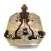 Antique Nautical Round Sundial Engrave Gilbert & Sons London Sundial Compass 2" Brass Navigation Compass with Wooden Box view 3