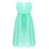 Kaerm Big Girls V Neck Rhinestone Chiffon Romper Dress for Wedding/Birthday/Prom/Ballroom Dancewear Mint_Green 8 view 3