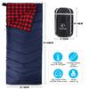 REDCAMP Cotton Flannel Sleeping Bag for Adults, XL 32/41/50F Comfortable, Envelope Sleeping Bag with Compression Sack, Red Plaid 2lbs(79"x33") view 2
