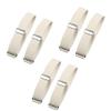 6 Elastic Adjustable Armbands - Anti-Slip Shirt Sleeve Holders (White) view 1