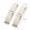 6 Elastic Adjustable Armbands - Anti-Slip Shirt Sleeve Holders (White) view 2