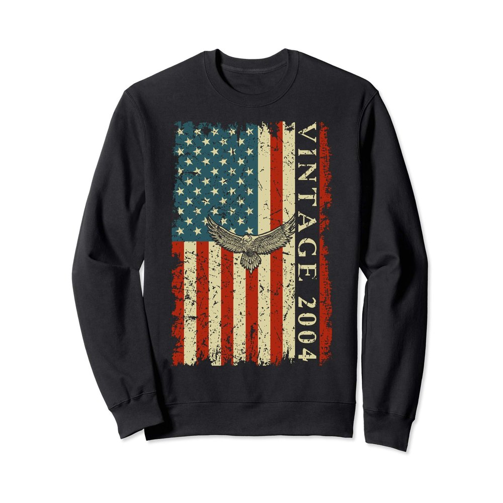 2004 16 Year Old Birthday Gifts For Boys Girls US Flag Eagle Sweatshirt