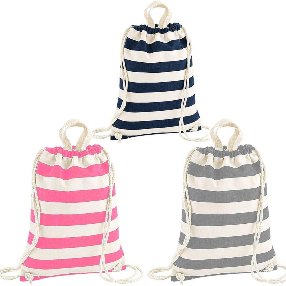 Unisex Shoulder Strap Grab Carry Handle Gym Use Heavy rope Drawcord Closure Bag Natural One Size