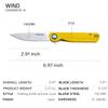Harnds Wind Pocket Knife Flipper 14C28N Steel G10 Handle Folding Knife Ball Bearing with 2-Position Clip for Camping Survival and EDC view 2