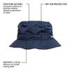 BUILTCOOL Adult Unisex Cooling Bucket Cap  Boonie Hat for for Fishing, Camping, and Kayaking with Mesh Vent and Sweatband - Large/X-Large, Navy view 3