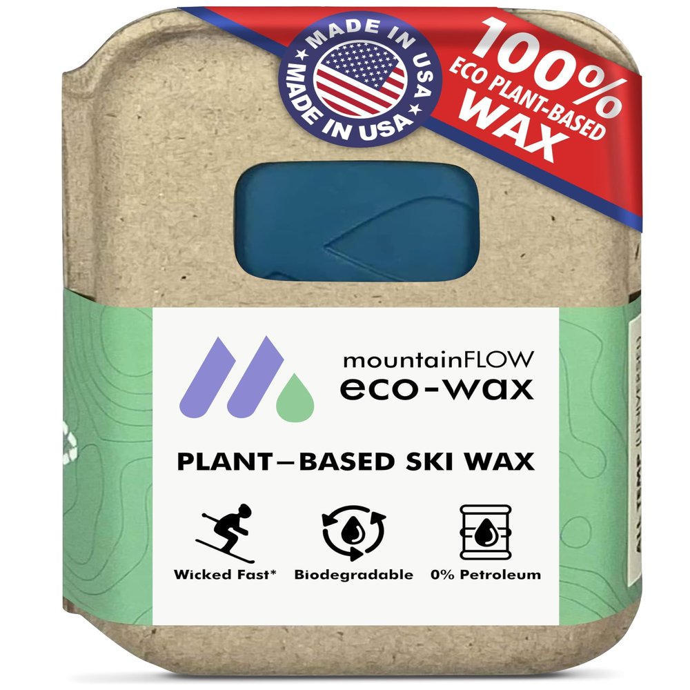 mountainFLOW Plant-Based, Biodegradable, Petroleum Free Ski/Snowboard Hot Wax, Cool (10 to 25F | -12 to -4C)