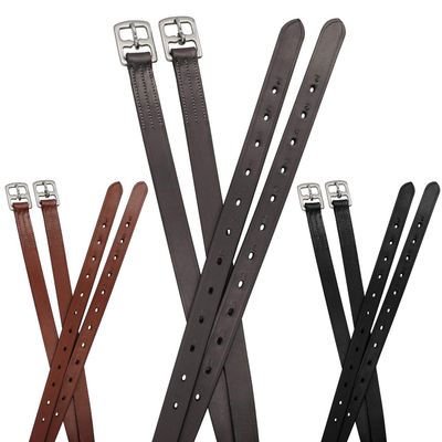 Paris Tack Schooling English Stirrup Leathers for Daily Use with One Year Warranty (60" (Extra Long), Havana)