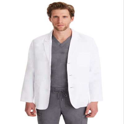 Healing Hands Medical Lab Coat Leo White Coat with 5 Pockets, Soft & 2-Way Stretch Fabric 5150, X-Small, White