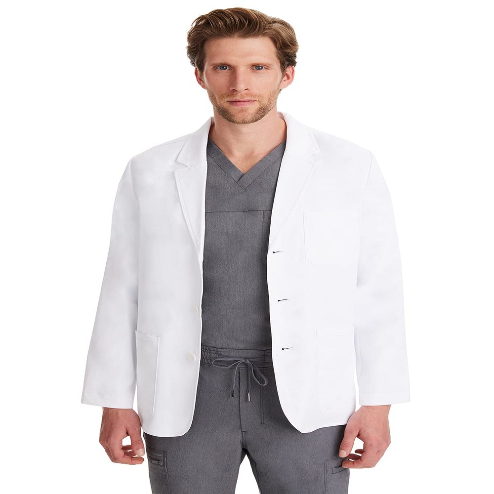 Healing Hands Medical Lab Coat Leo White Coat with 5 Pockets, Soft & 2-Way Stretch Fabric 5150, X-Small, White