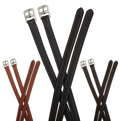 Paris Tack Super Soft Triple Layer English Stirrup Leathers with One Year Warranty (45" (Kids), Black)