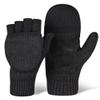 OutdoorEssentials Fingerless Winter Gloves Convertible Mittens for Men & Women - Warm Knit Flip Top Wool Mitten Gloves view 1