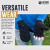 OutdoorEssentials Fingerless Winter Gloves Convertible Mittens for Men & Women - Warm Knit Flip Top Wool Mitten Gloves view 2