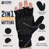 OutdoorEssentials Fingerless Winter Gloves Convertible Mittens for Men & Women - Warm Knit Flip Top Wool Mitten Gloves view 3