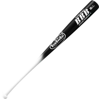BamBooBat by Pinnacle Sports Equipment INC. Youth Durable Bamboo Baseball Bat for Players Aging 5-13 Years Old, White Handle/Black Barrel, 31 Inch (YHWBB31)