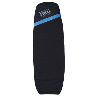 SWELL Wakesurf - Adjustable Length Wakesurf Board Sock with Padded Nose and Pocket - Wakeboard Cover - One Size Fits All Surfboard Bag (Snub Nose - Blue)