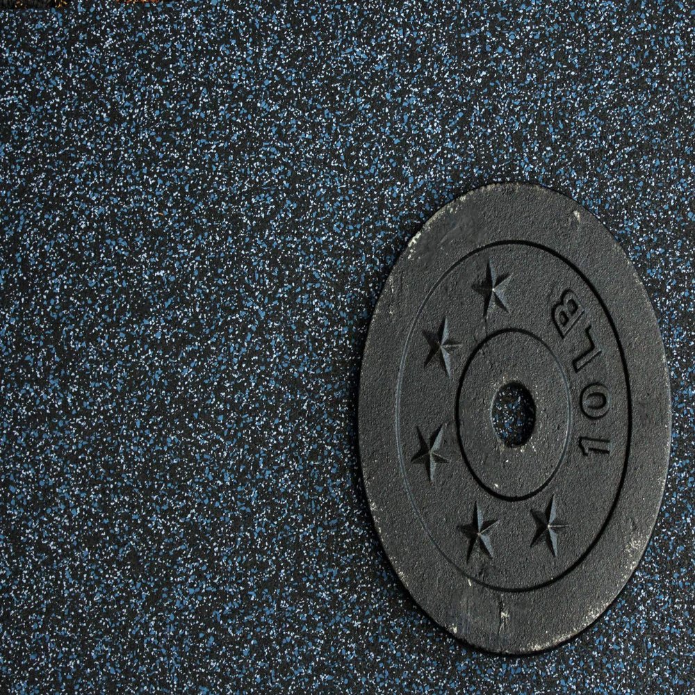 American Floor Mats 1/2in (12mm) Thick 35% Red/White 4' x 15' Hi-Color Rubber Rolls, Protective Exercise Mats, Gym Rubber Flooring