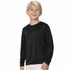 INGEAR Boys Rash Guard Long Sleeve Swim Shirt - Quick Dry UPF 50+, Kids Fishing Shirt, Dry fit Shirts for Boys Sizes XS-XL Black view 1