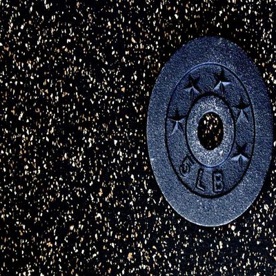 American Floor Mats 1/2in (12mm) Thick 20% Orange/Grey/White 4' x 10' Hi-Color Rubber Rolls, Protective Exercise Mats, Gym Rubber Flooring