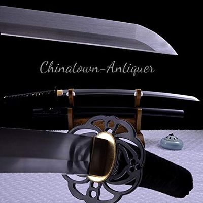 GLW Sword Japanese Samurai Battle Sword Katana Hand Forged High Manganese Steel Sharp