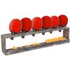 MyGift Wall Mounted Torched Wood Table Tennis Rack for Ping Pong Paddles and Balls Storage Shelf view 2