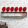 MyGift Wall Mounted Torched Wood Table Tennis Rack for Ping Pong Paddles and Balls Storage Shelf view 4