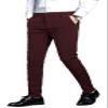 Plaid&Plain Men's Stretch Dress Pants Slim Fit Skinny Suit Pants 7101 Burgundy 38W32L view 1