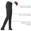 Plaid&Plain Men's Stretch Dress Pants Slim Fit Skinny Suit Pants 7101 Charcoal 29W30L view 4