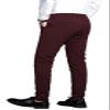 Plaid&Plain Men's Stretch Dress Pants Slim Fit Skinny Suit Pants 7101 Burgundy 33W30L view 2