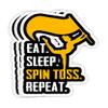 goldbabytee Eat Sleep Spin Toss Repeat Flag Color Guard Gift- 4x3 Vinyl Stickers, Laptop Decal, Water Bottle Sticker (Set of 3) view 1