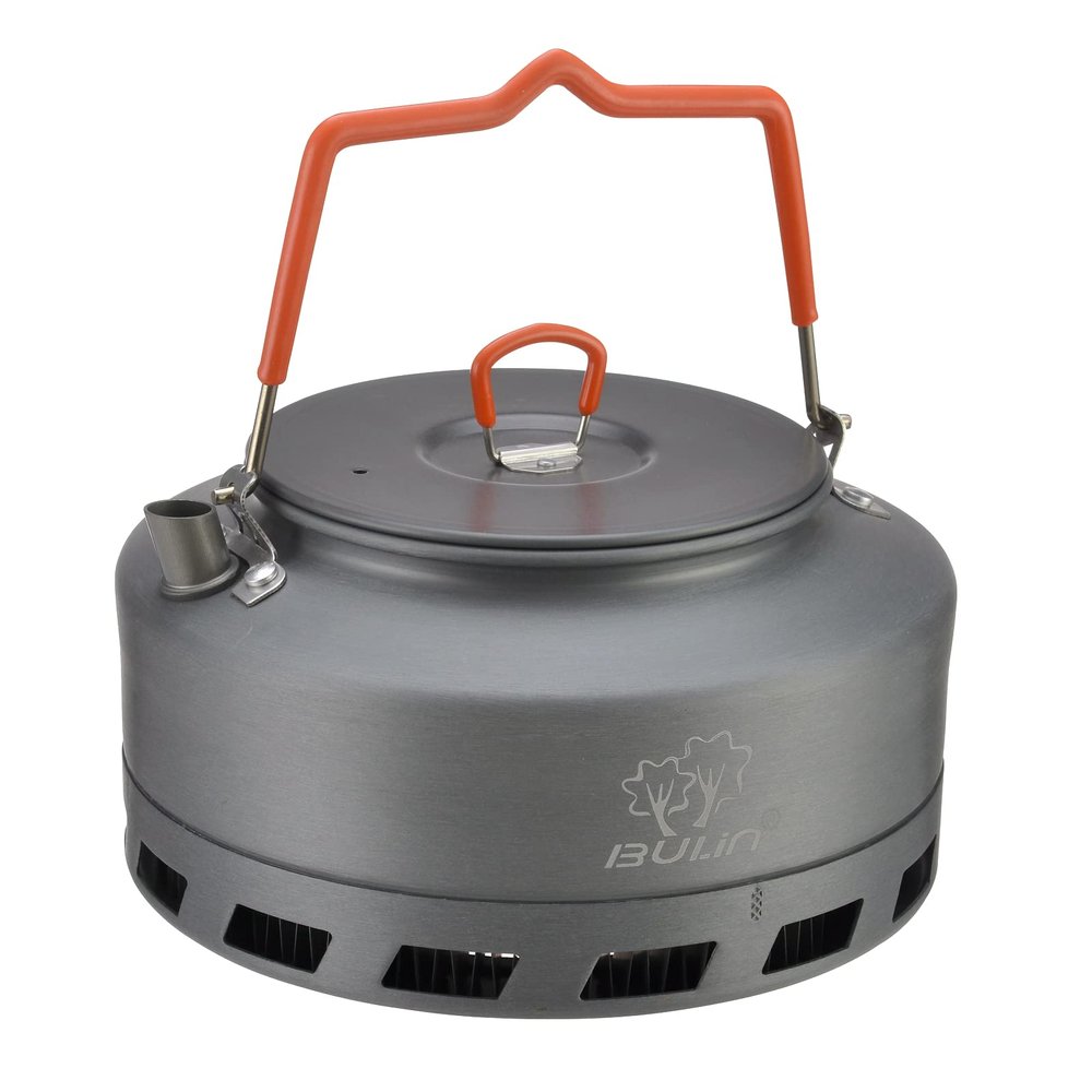 Bulin Camping Kettle 1.6L Heat Exchange Camp Tea Coffee Pot Lightweight Outdoor Hiking Gear Portable Teapot
