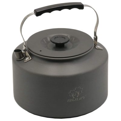 Bulin Camping Kettle, 2.2L Large Portable Stovetop Tea Kettle Fast Heating Boiling Hot Water for Open Fire Lightweight Coffee Pot with Anti-Scald Handle & Carry Bag for Outdoor Hiking Picnic Travel