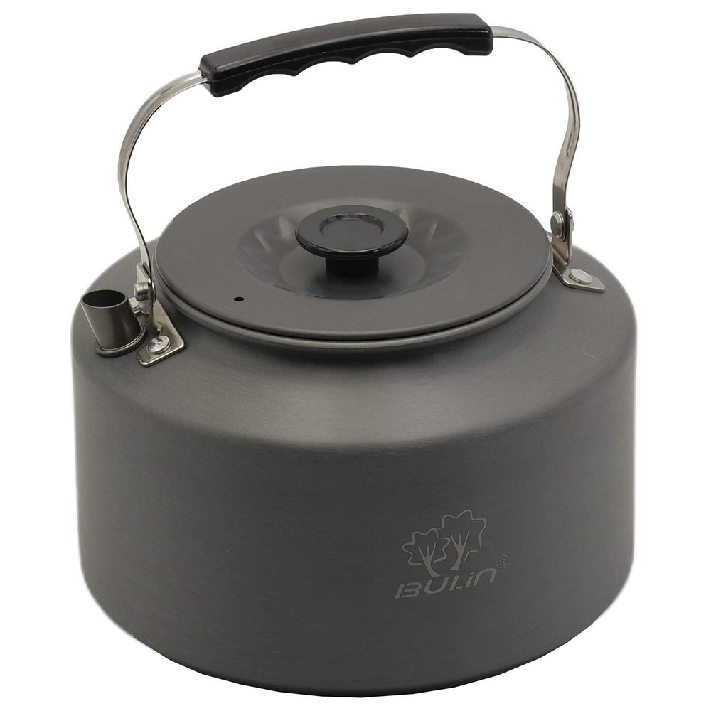 Bulin Camping Kettle, 2.2L Large Portable Stovetop Tea Kettle Fast Heating Boiling Hot Water for Open Fire Lightweight Coffee Pot with Anti-Scald Handle & Carry Bag for Outdoor Hiking Picnic Travel