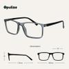 OPULIZE INK Reading Glasses - Value 4 Pack - Large Rectangular Frame - Spring Hinges - Scratch Resistant - Grey Red - Mens Womens +1.50 view 2
